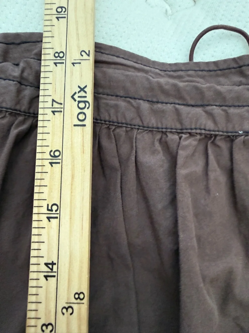 Pilcro Anthropologie Parachute Bubble Mini Skirt Chocolate Brown Size 6